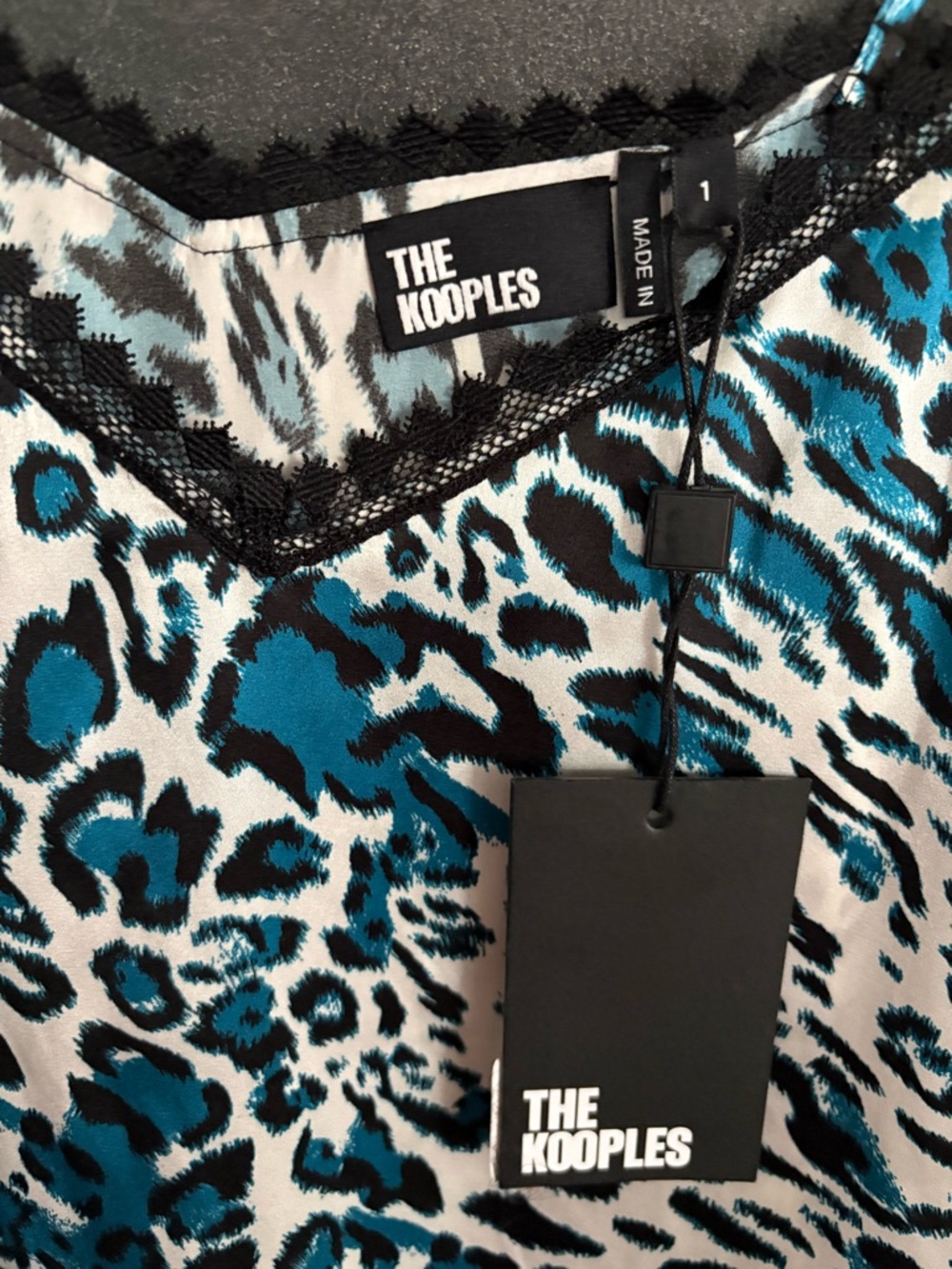 The Kooples 100% Silk Leopard Print Lace Slip Dress – Size EU 1 / XS-S – NWT - Picture 6 of 9